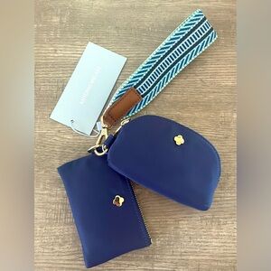 Antonio Melani Navy Nylon Zippet Wristlet - NEW
